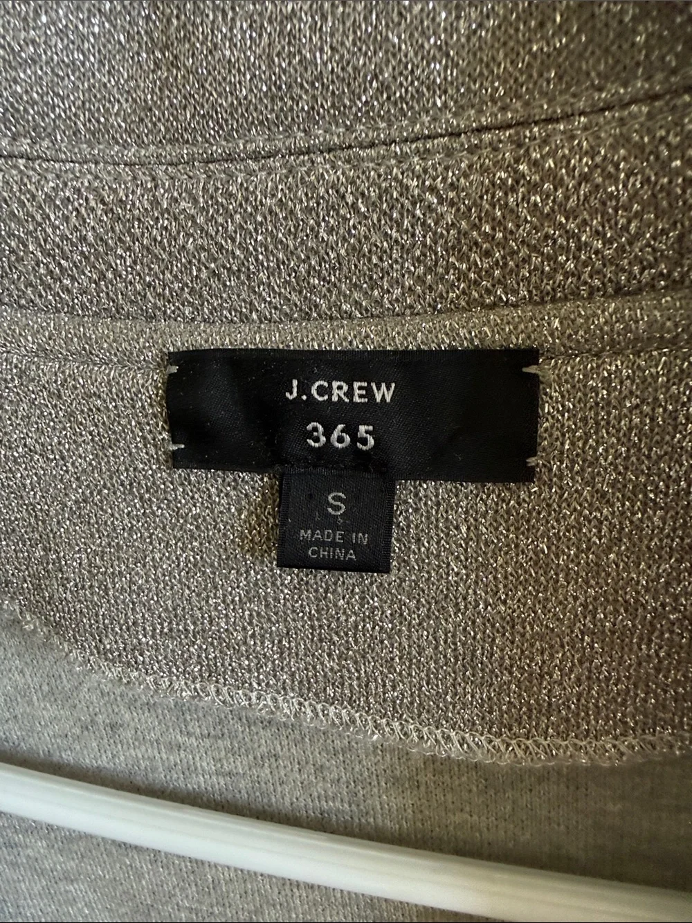 J. Crew Metallic Gray Open-Front Knit Cardigan Blazer